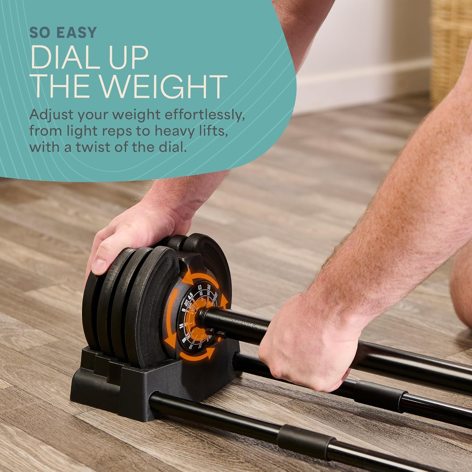 Lifepro Adjustable Dumbbells Set – 15lb, 25lb Pair or 43lb, 55lb & 90lb Single – Quick Adjustment, Anti Slip Handle – Space Saving & Strength Training Weights for Home Gym Exercise & Fitness