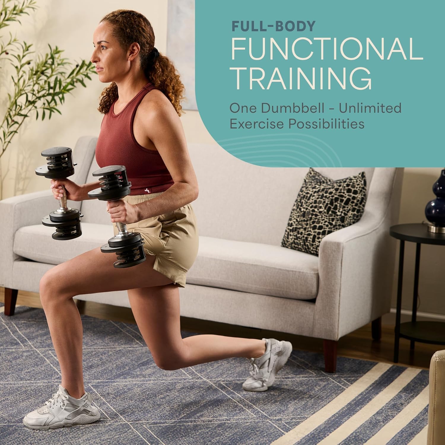 Lifepro Adjustable Dumbbells Set – 15lb, 25lb Pair or 43lb, 55lb & 90lb Single – Quick Adjustment, Anti Slip Handle – Space Saving & Strength Training Weights for Home Gym Exercise & Fitness