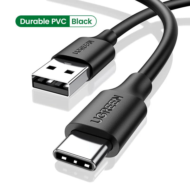 UGREEN 3A USB Type C Cable For iPhone 17 16 Xiaomi Samsung Fast Charging Wire USB-C Charger Data Cord For iPad Poco USB C