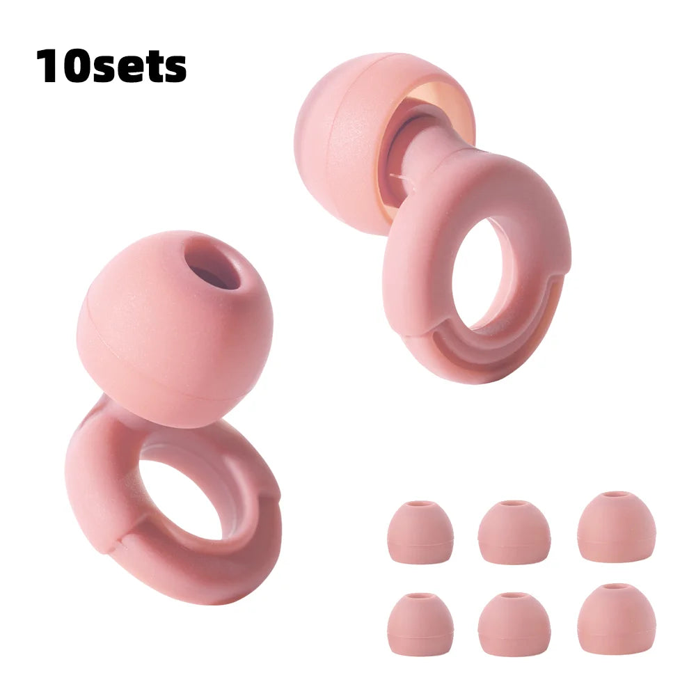 HUAK Silicone Earplugs for Swimming Sleep Noise Cancel Noise Reduction-Soundproof Reduce Disturbances -Quality loop Earplugs