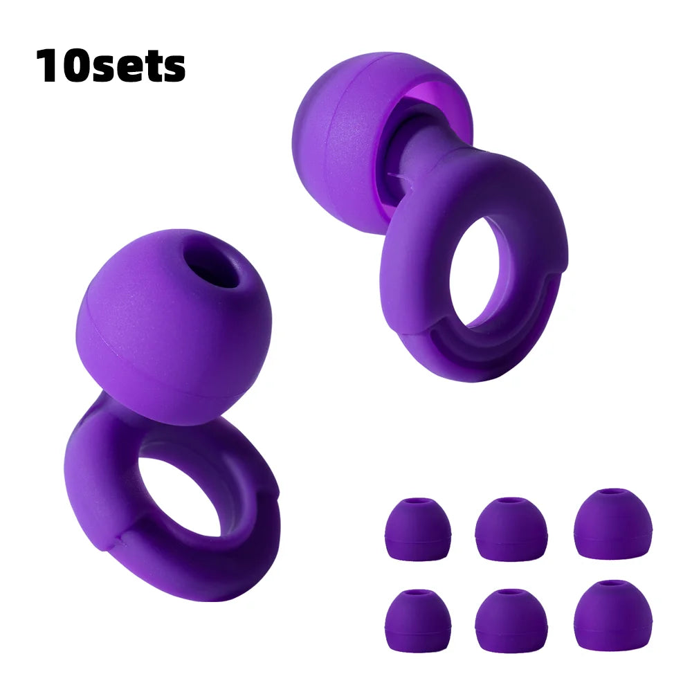 HUAK Silicone Earplugs for Swimming Sleep Noise Cancel Noise Reduction-Soundproof Reduce Disturbances -Quality loop Earplugs