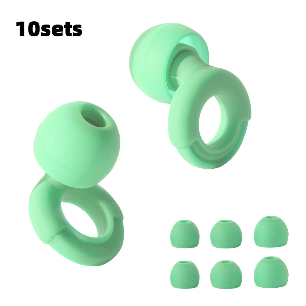HUAK Silicone Earplugs for Swimming Sleep Noise Cancel Noise Reduction-Soundproof Reduce Disturbances -Quality loop Earplugs