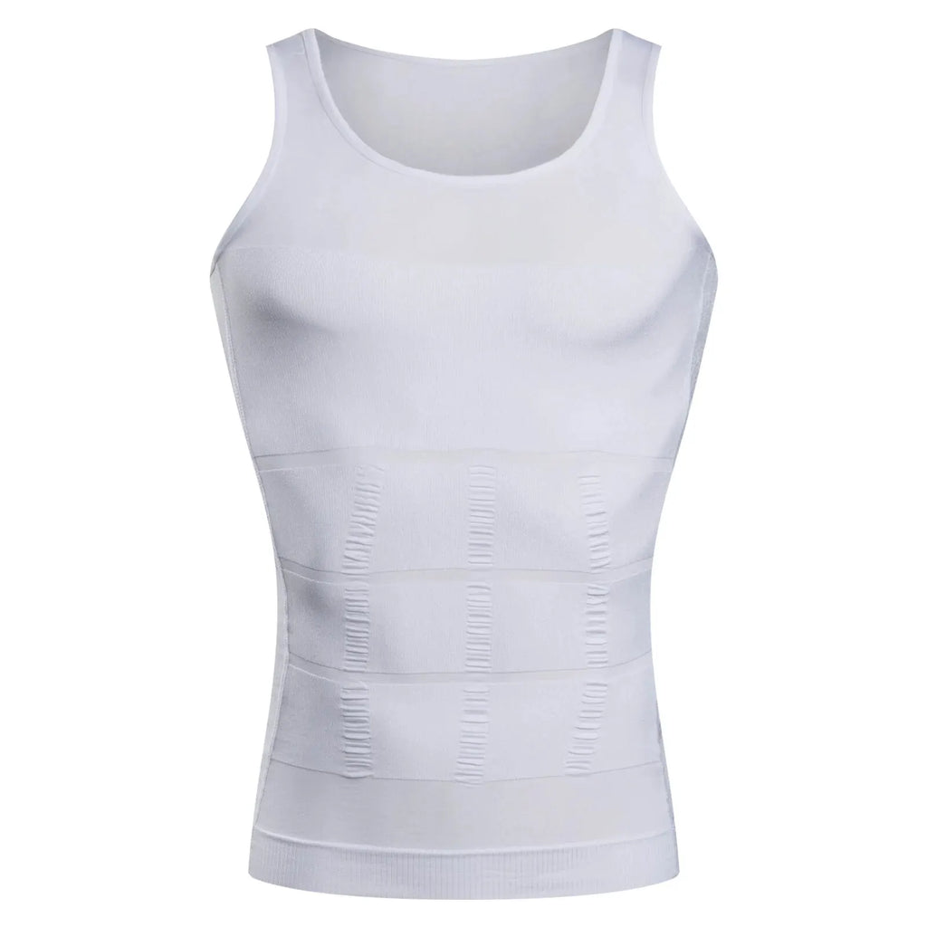 YBFDO Men Body Shaper Slimming Compression Vest Undershirt Seamless Waist Trainer Tank Top Belly Control Weight Loss Shapewear
