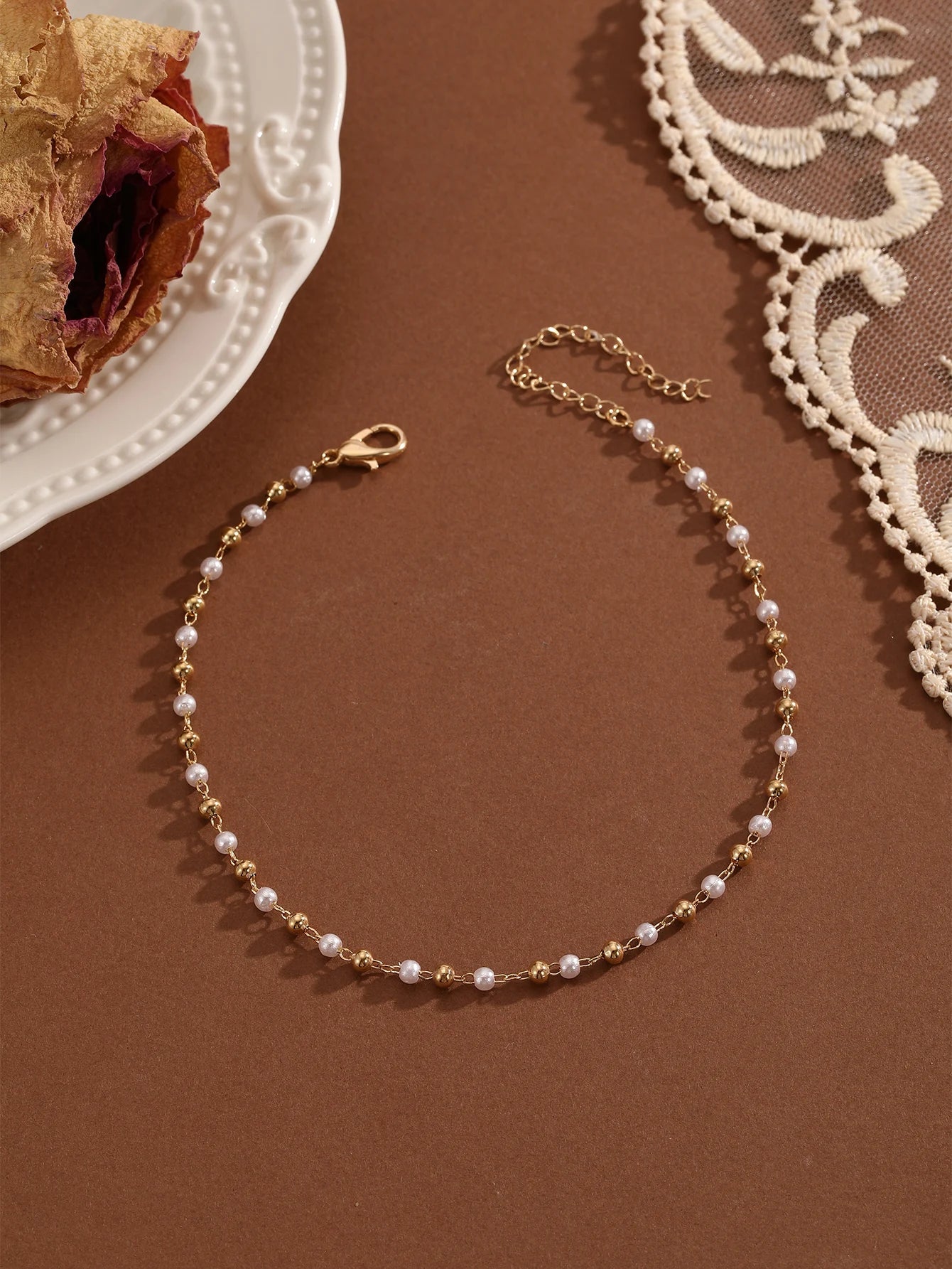 QIAMNI Summer Bohemia Crystal Cubic Zirconia Anklet For Women Girls Ankle Bracelet Leg Chain Beach Party Travel Foot Jewelry