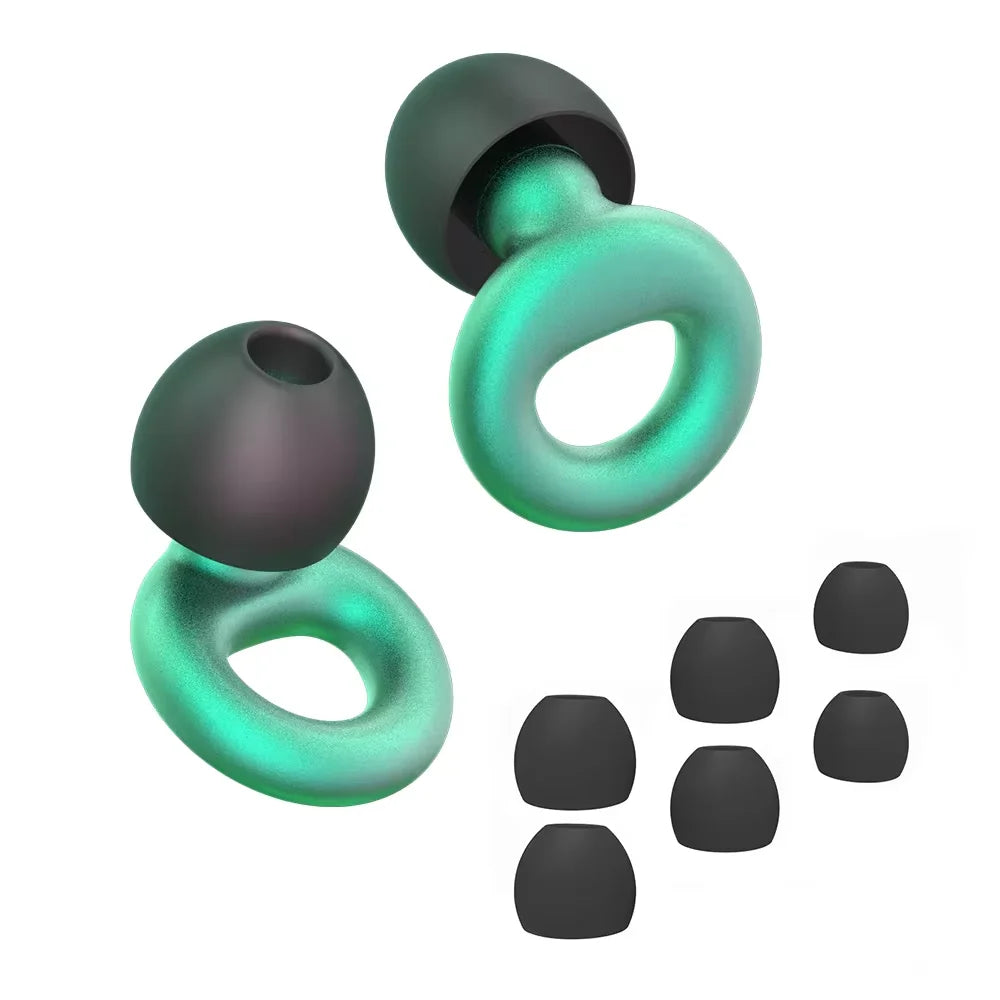 HUAK Silicone Earplugs for Swimming Sleep Noise Cancel Noise Reduction-Soundproof Reduce Disturbances -Quality loop Earplugs