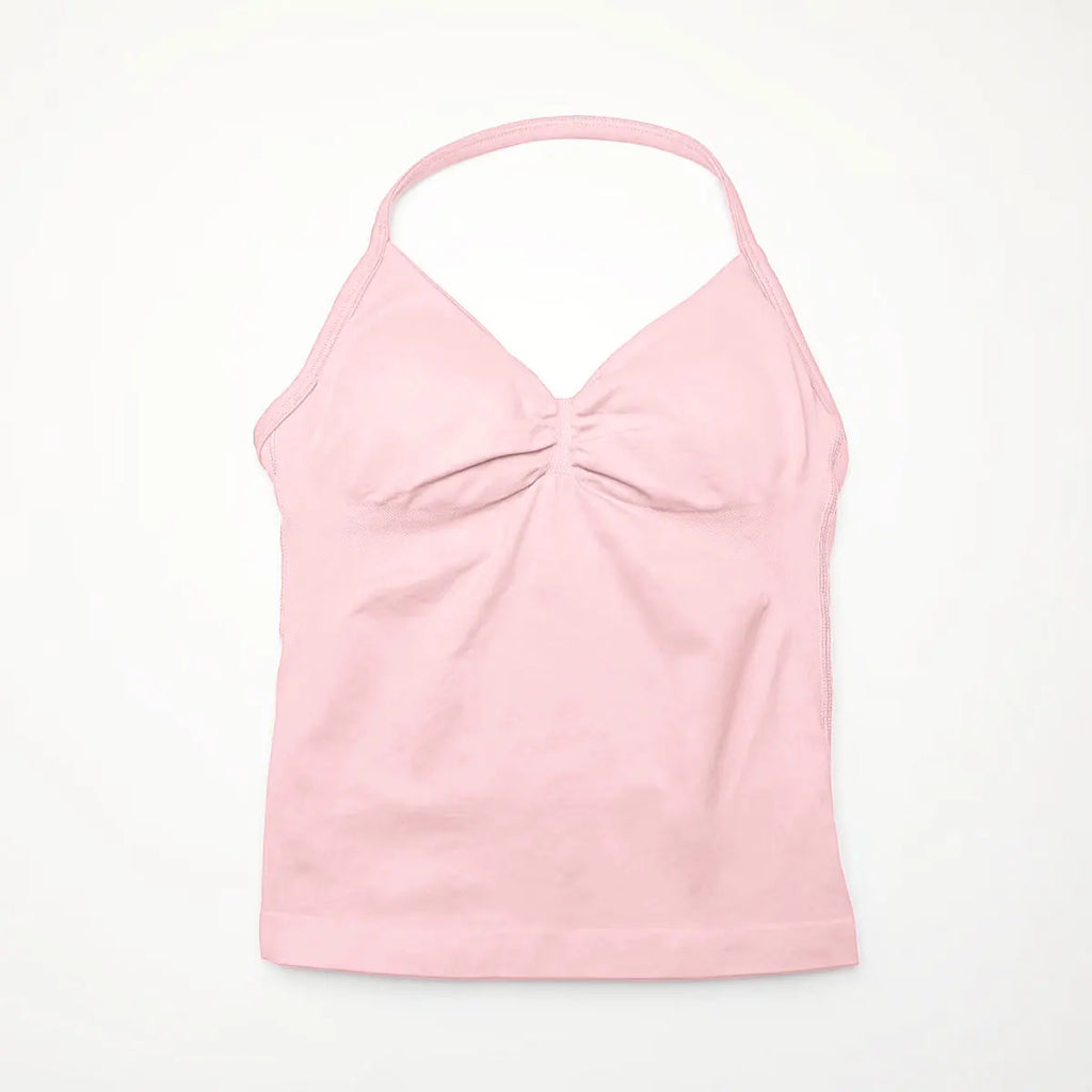 NCLAGEN Impact Longline Strappy Top Sports Yoga Vest Women's Fitness Tank Top Gym Beautiful Open Back Bra Running Workout Halter