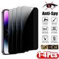 1-4Pcs Anti-spy Tempered Glass for IPhone 16 15 13 11 14Pro Max Full Cover Privacy Screen Protector For iPhone X XS Max XR Glass