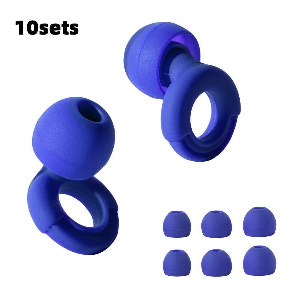 HUAK Silicone Earplugs for Swimming Sleep Noise Cancel Noise Reduction-Soundproof Reduce Disturbances -Quality loop Earplugs